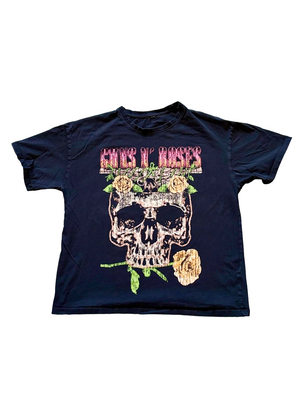 Guns N’ Roses 1991 US Tour Graphic Band Tee Size XL | Skull & Roses Graphic
